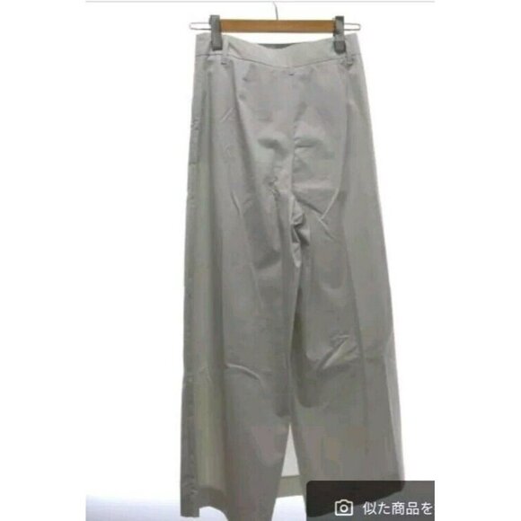 Zara Pants Xs Gray  Pareo Wrap Waist 14"  Straight Wide Leg Flowy 7385 423 - Picture 2 of 9